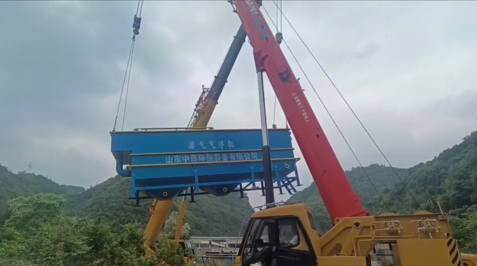 氣浮機，高效氣浮機，溶氣氣浮機，氣浮機安裝現(xiàn)場