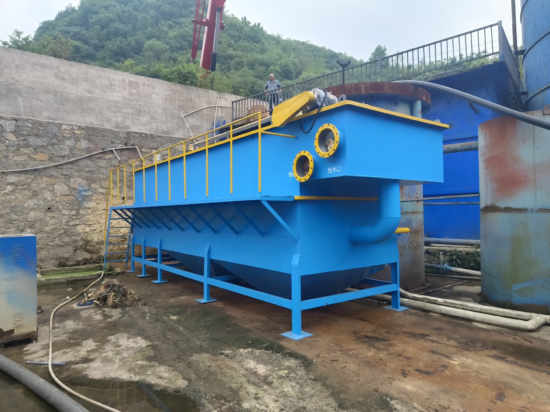 氣浮機，高效氣浮機，溶氣氣浮機，氣浮機安裝現(xiàn)場